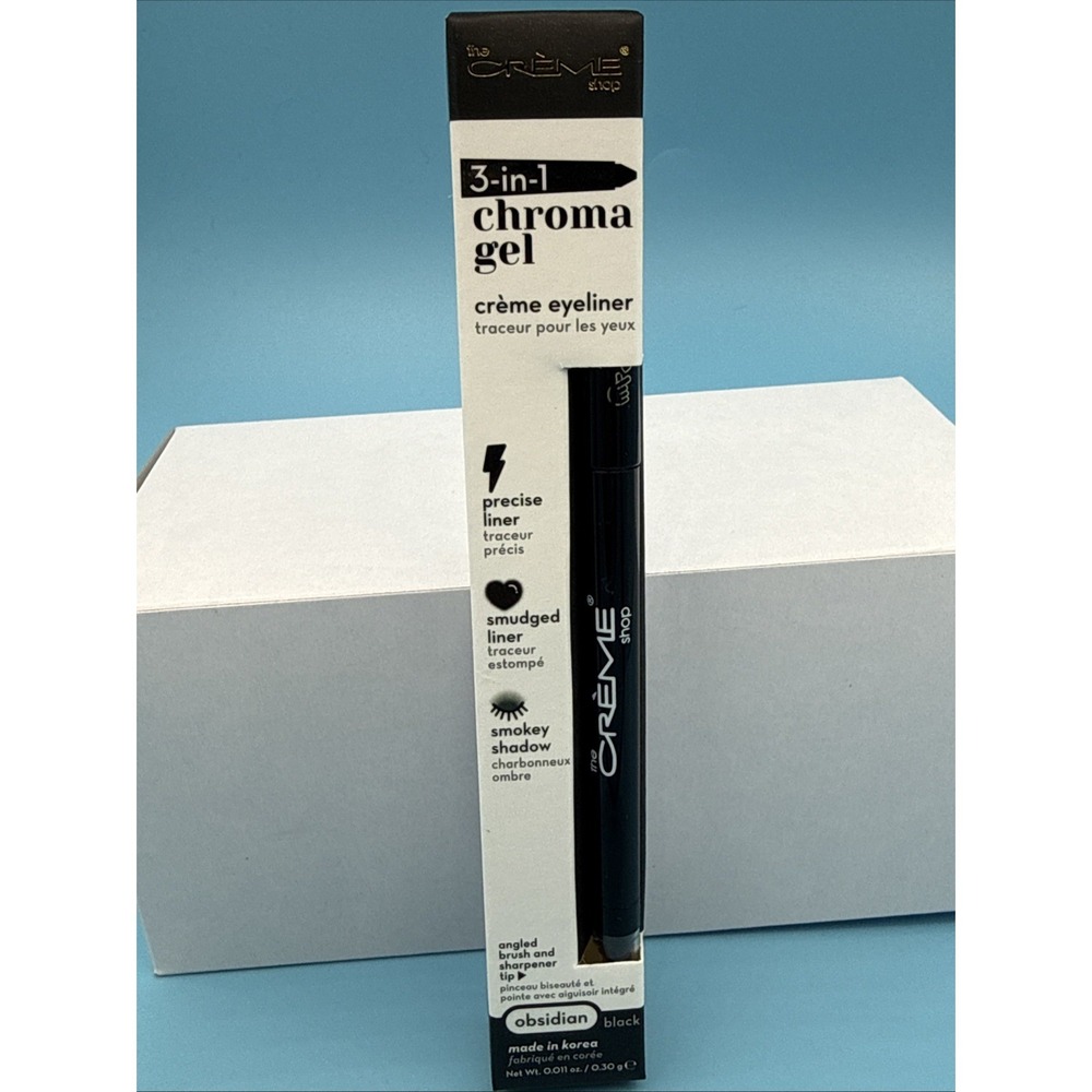 The Creme Shop 3-in-1 Chroma Gel Eyeliner - Obsidian Black